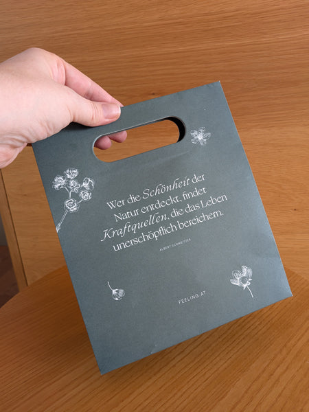 Papiertasche Griffloch