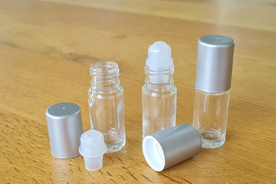 Weißglas - Roll on Flasche 5 ml, 3er Set