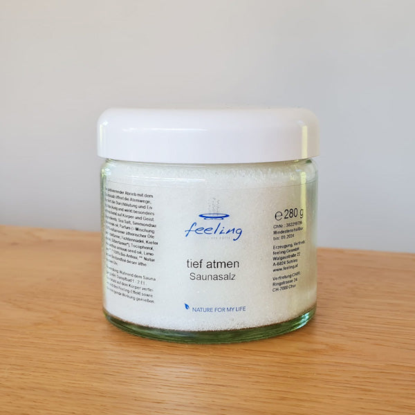 Tief atmen Saunasalz