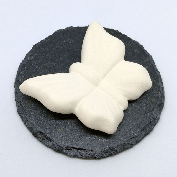 Schmetterling mit Untersetzer Schiefer